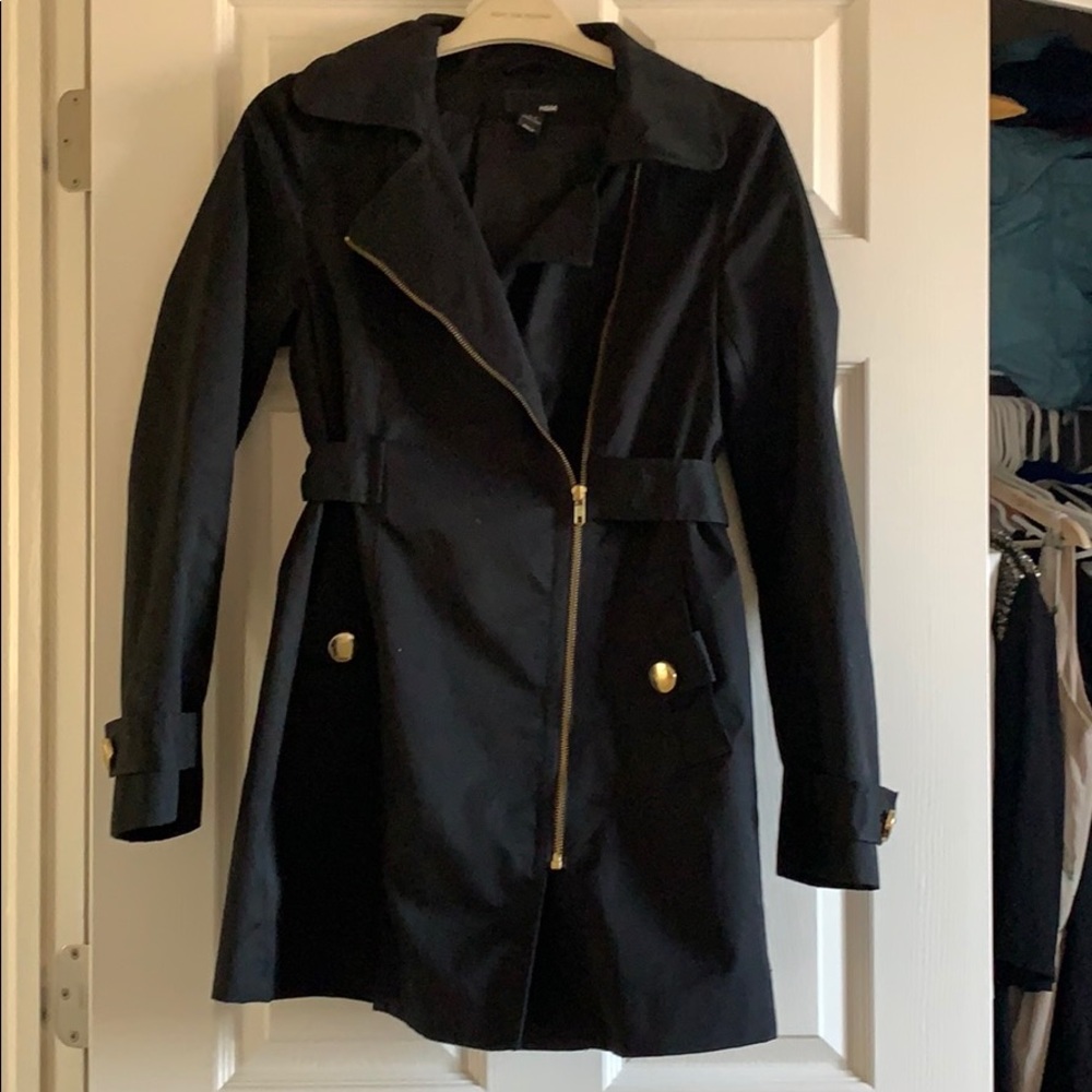 H&M trench with off-center zipper